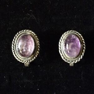 925 Purple amethyst earrings